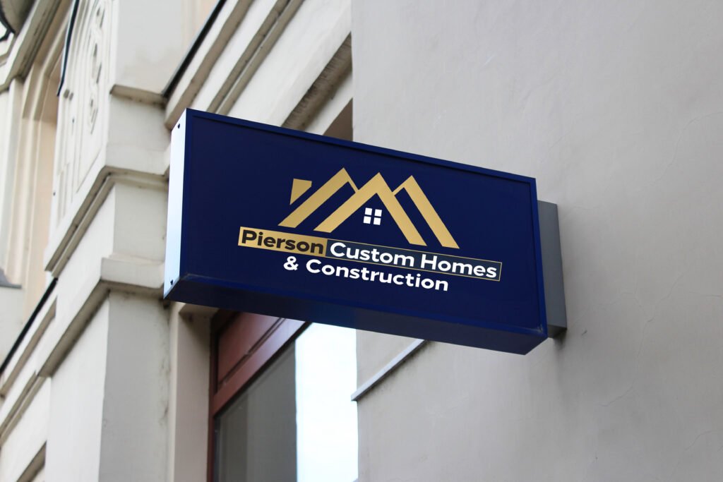 street storefront shop, cafe, restaurant mounted signboard mock